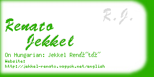 renato jekkel business card